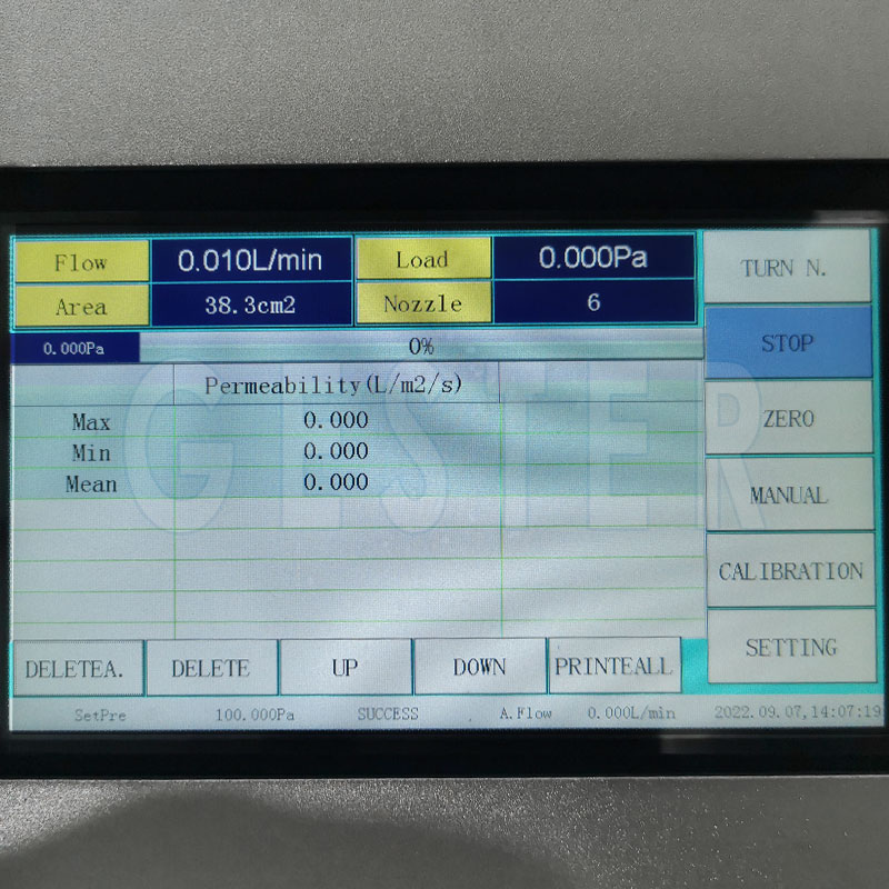 Air Permeability Tester 
