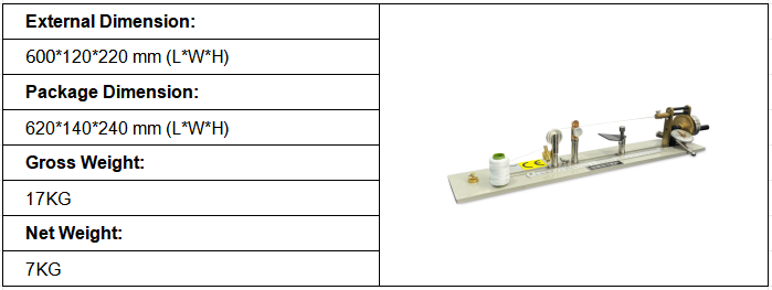 Manual Twist Tester GT-A07 Dimensions