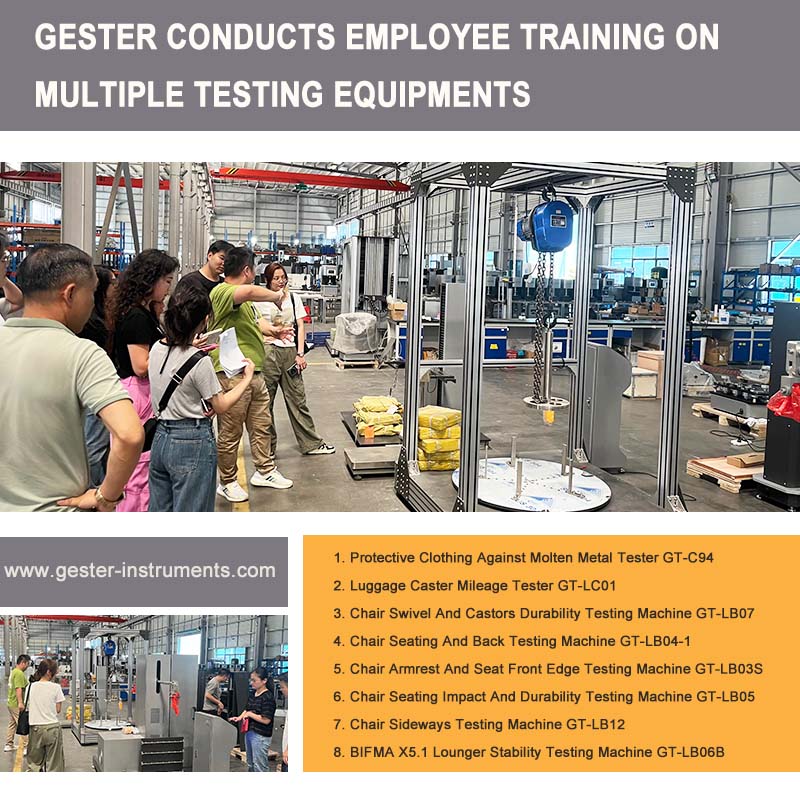 GESTER conduz treinamento de funcionários em diversas máquinas de teste