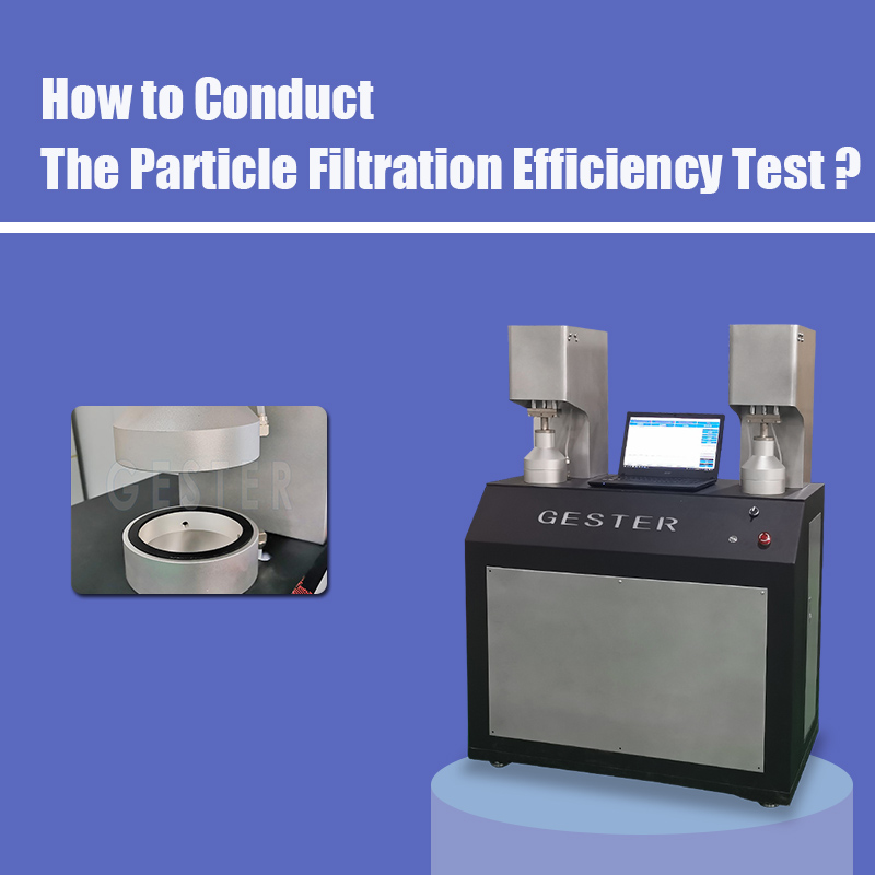 Como conduzir o teste de eficiência de filtragem de partículas?