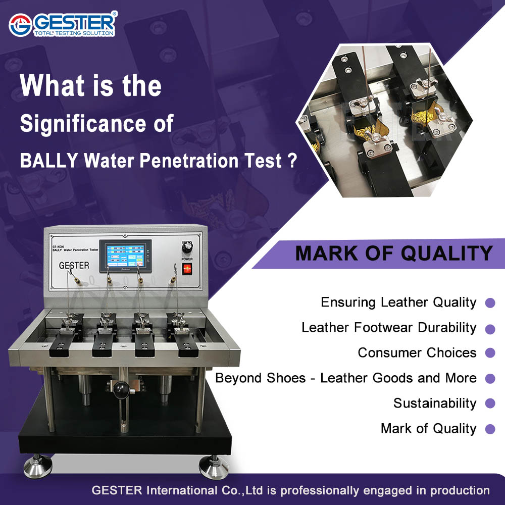 Qual é o significado do teste de penetração de água BALLY?